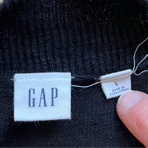 Lot of 2 Gap Factory Women's Open Front Slub Knit Cardigans - L - Black & Blue - Picture 4 of 9